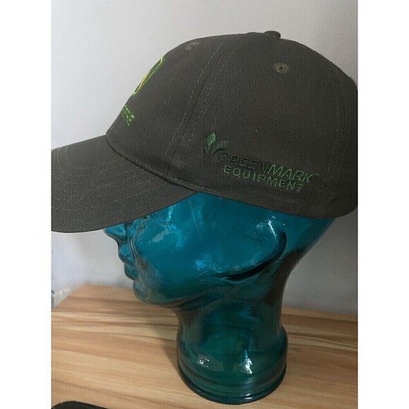 John Deere Hat Grey Strap Back Green Letters & Green / Yellow Logo See Pictures - Picture 4 of 7